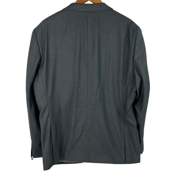 Caravelli Slim Blazer Men's Size 46S Suit Jacket 2 Button w/ Matching Vest Grey - Picture 5 of 16